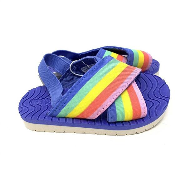 Cat & Jack Wallis Sandals Rainbow Strappy Size 7 - Picture 2 of 4